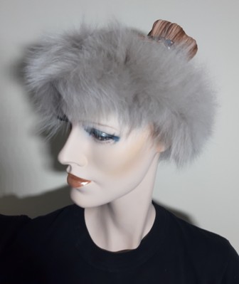 Fur Headband Fox Grey