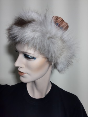 Fur Headband Fox Natural