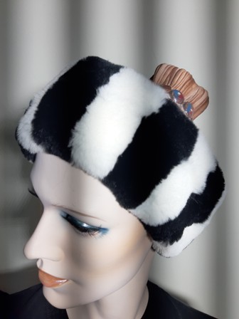 Fur Headband Rabbit Bicolor