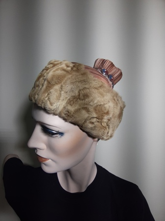 Fur Headband Astrakan Beige